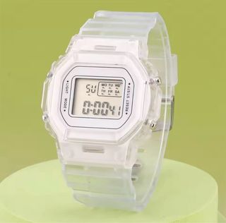 Reloj Digital Transparente Blanco