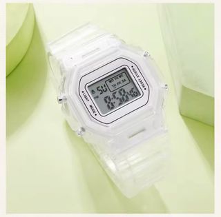Reloj Digital Transparente Blanco