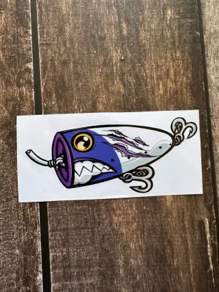 Pegatina vinilo señuelo de pesca 
