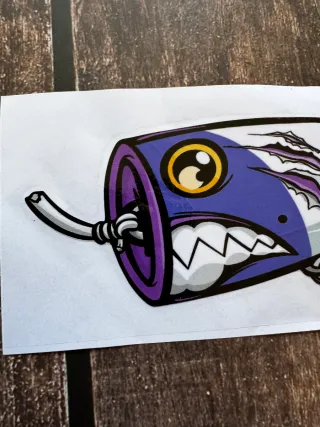 Pegatina vinilo señuelo de pesca 