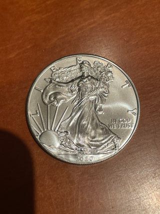 Moneda 1 oz plata American Silver Eagle 2020