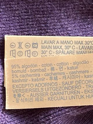 Jersey Massimo Dutti Algodón/Cachemira Morado S