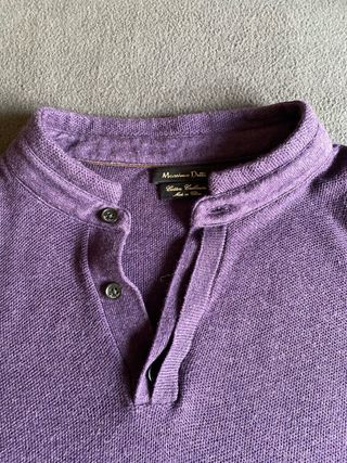 Jersey Massimo Dutti Algodón/Cachemira Morado S