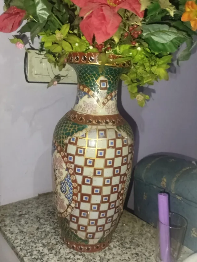 2 Jarrones Cerámica Porcelana