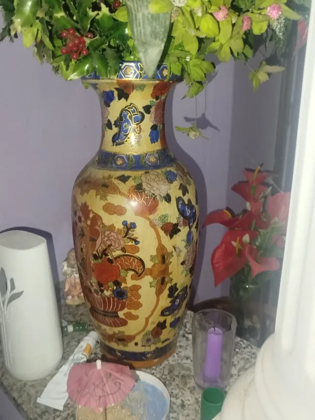 2 Jarrones Cerámica Porcelana