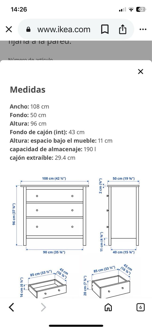 Cómoda Ikea Hemnes color mostaza