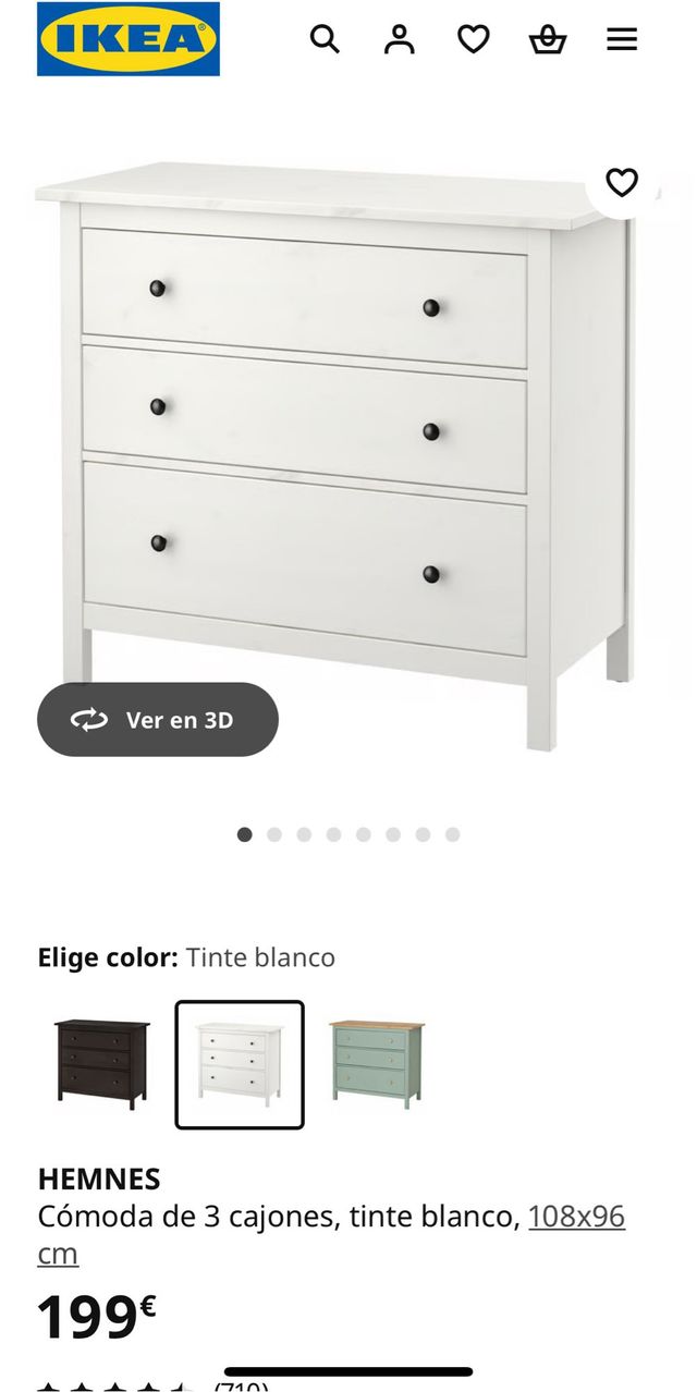 Cómoda Ikea Hemnes color mostaza