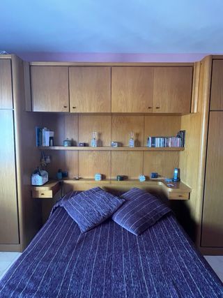 Cabecero dormitorio matrimonio con armario puente