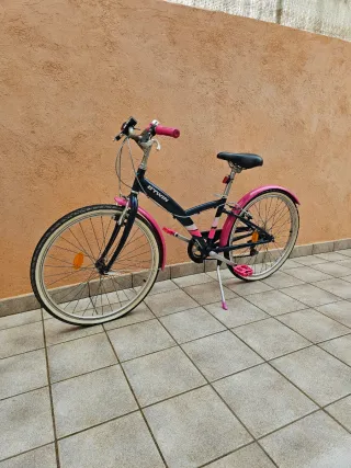 Bicicleta infantil BTWIN rosa y azul
