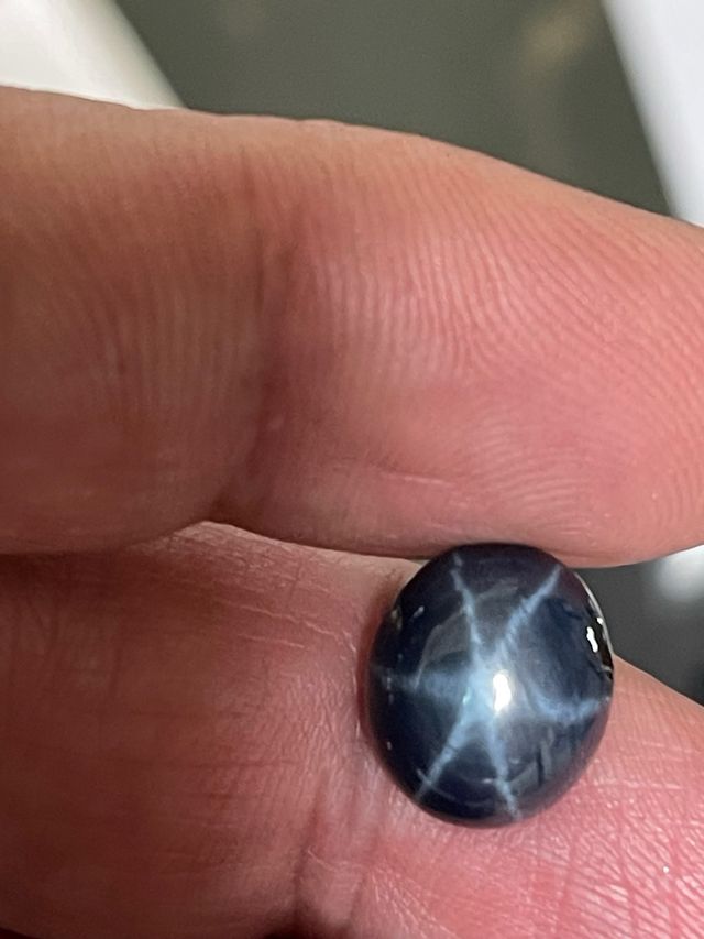 Zafiro Estrella Natural Azul Grisáceo