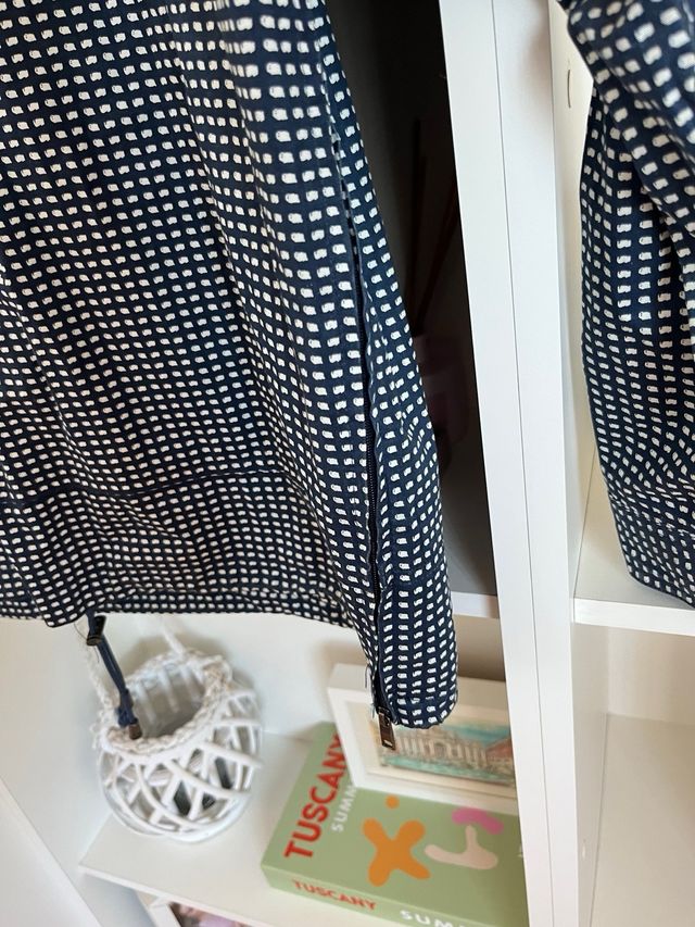 Chubasquero Zara cuadros azul marino