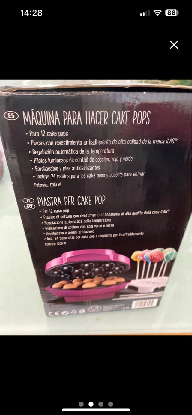 Máquina para hacer Cake Pops - Postres.12 unidades
