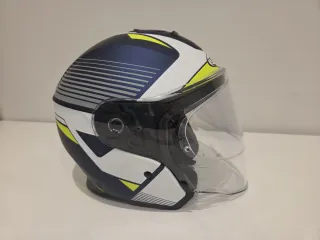 Caberg Flyon Rio Motorradhelm – Matt Blau/yamaha/weiß/gelb/silber, Carbon/Glasfaser, Doppelvisier, Größe S