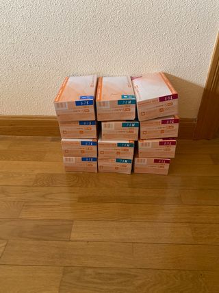 12 Guantes de látex Parcare Talla S,M,L (100 uds)