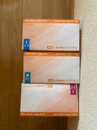 12 Guantes de látex Parcare Talla S,M,L (100 uds)