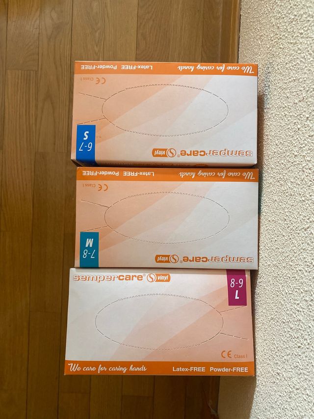 12 Guantes de látex Parcare Talla S,M,L (100 uds)