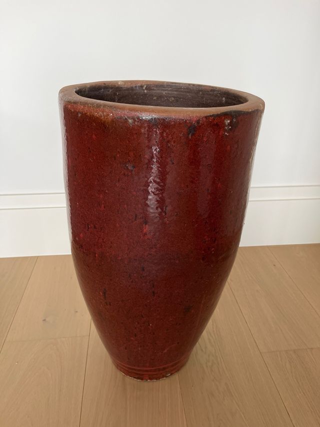 Grande vaso in ceramica rossa