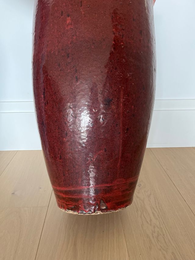 Grande vaso in ceramica rossa
