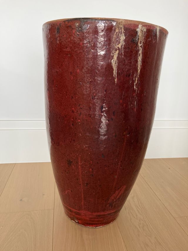 Grande vaso in ceramica rossa