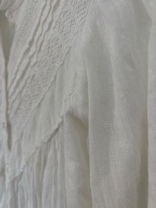 Camisa Zara Blanca Manga Larga. Talla 10
