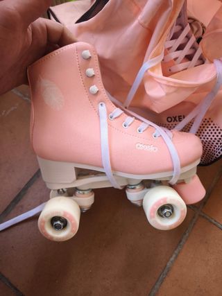Patines niña talla 36 rosas