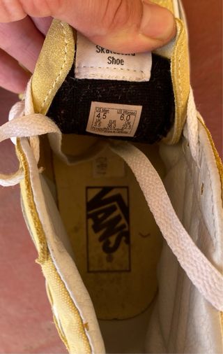 Zapatillas Vans Altas Amarillas