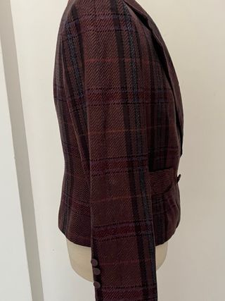 Chaqueta de lana virgen cuadros