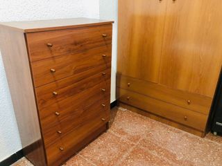 Cómoda de madera con 6 cajones