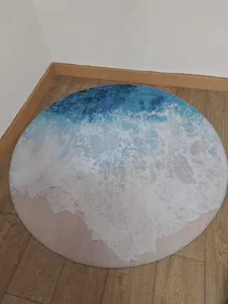 Alfombra Redonda 120cm Ola Mar