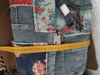 Bolso Desigual Patchwork Vaquero Flores