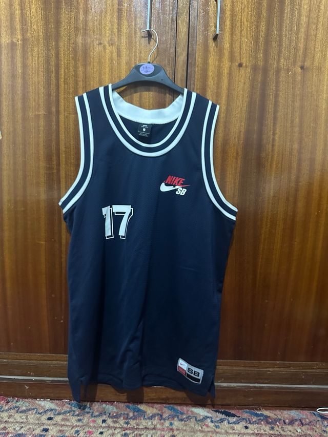 Camisa Nike SB nº17 Azul e Branco