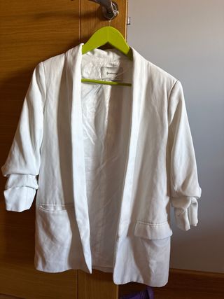 Americana Stradivarius Blanca Talla S