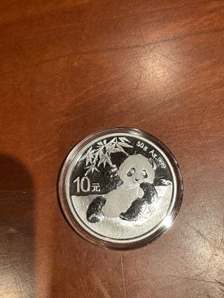 Moneda 1 oz plata China Panda 2020