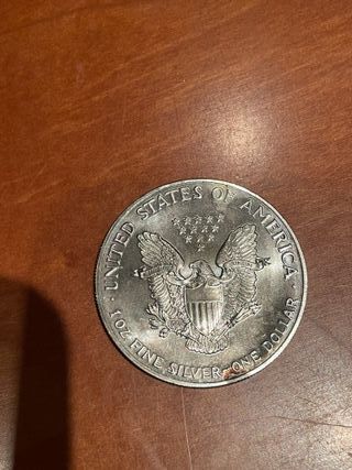 Moneda 1 oz plata American Silver Eagle 1990