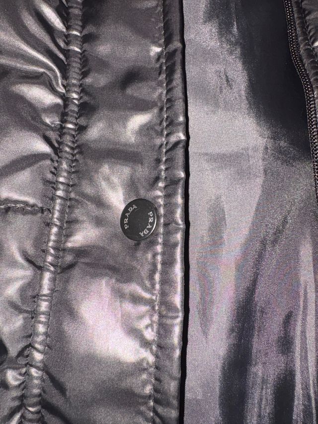 Gilet Prada nero con cappuccio taglia l