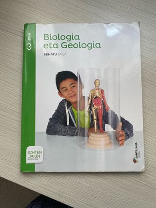 Libro de biología, geología e euskera tercero eso