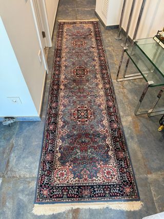 Alfombra pasillo oriental lana bordada a mano