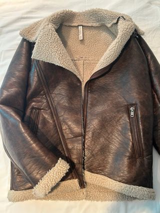 Chaqueta Zara Piel/Borrego