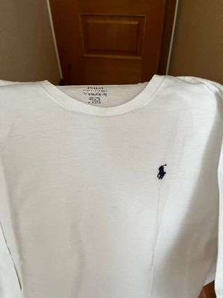 Polo Ralph Lauren Camiseta Blanca Manga Larga
