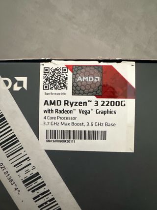 Procesador AMD Ryzen 3 2200G 3.7 GHz