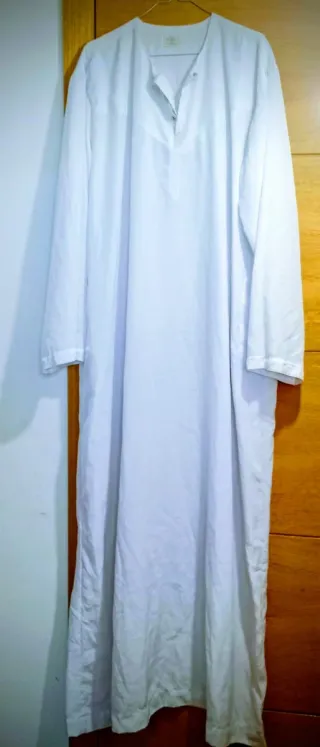 Thobe caftán blanco