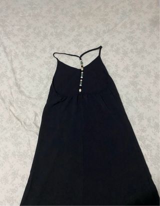 Vestido largo negro fluido