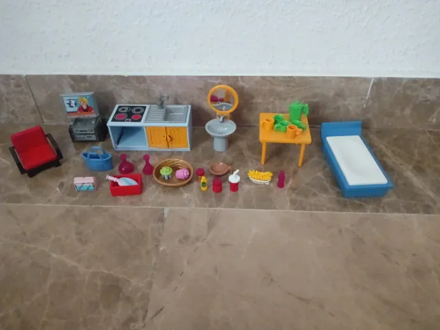 Playmobil Accesorios Cocina Baño Habitación salón