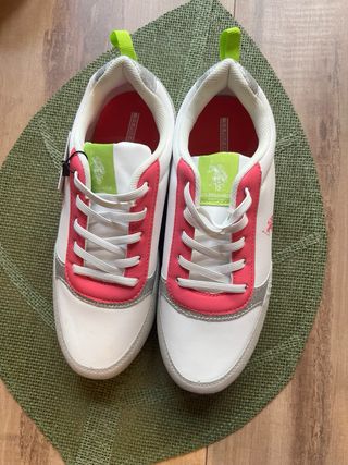 Zapatillas U.S. POLO ASSN. Blancas y Rosas
