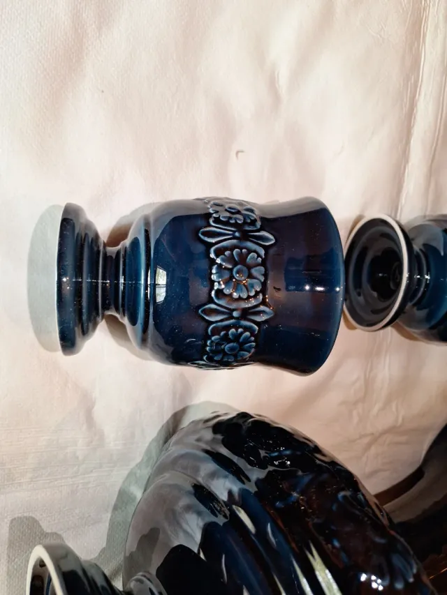 Juego Cerámica de agua  Vintage azul