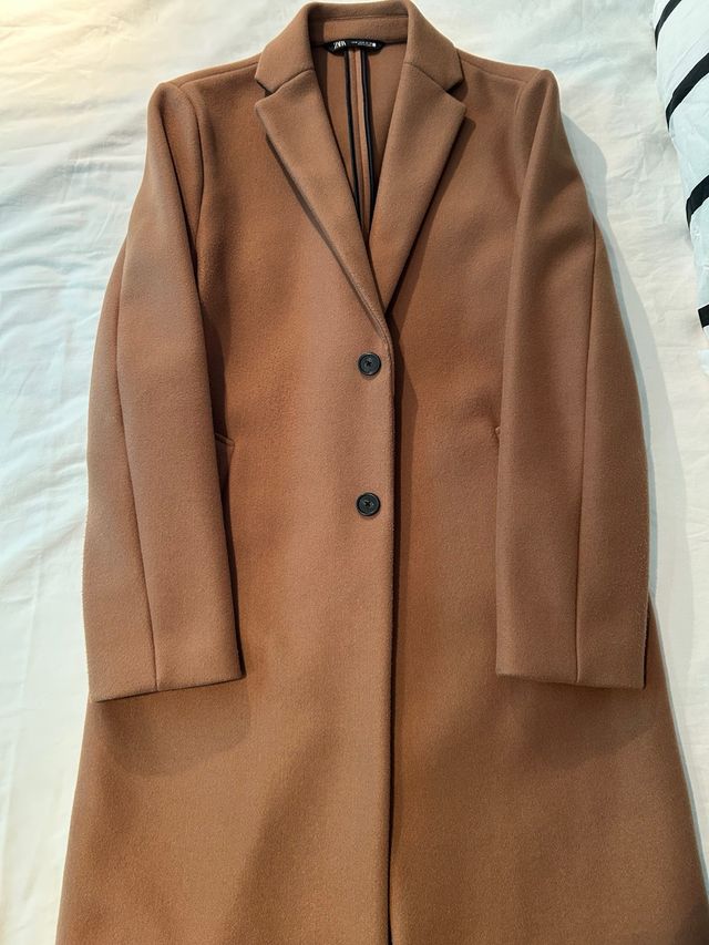 Abrigo Camel Zara Talla M