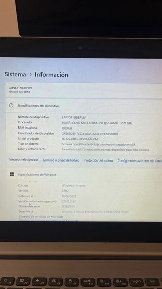 Lenovo Ideapad 330-15IKB Plata