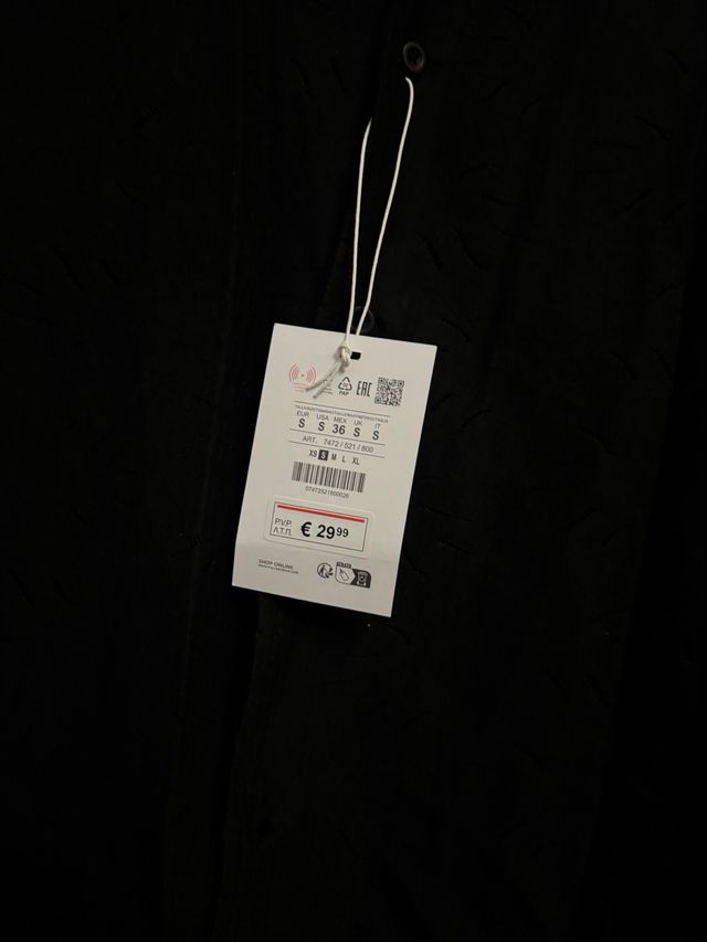Camisa Negra Pull&Bear Nueva