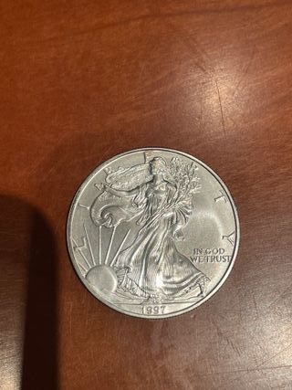 Moneda 1 oz plata American Silver Eagle 1997