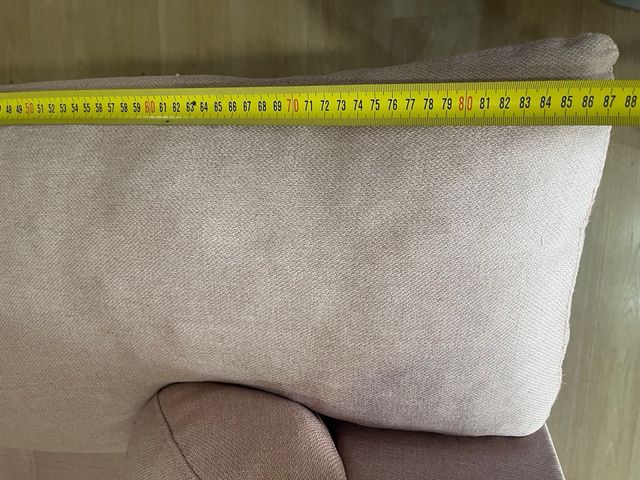 Sofá 2 plazas rosa tela